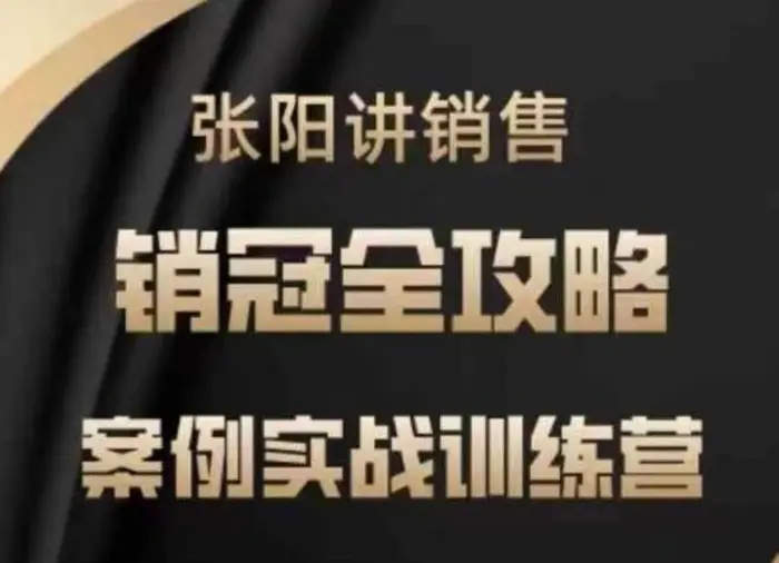 张阳讲销售实战训练营，​案例实战训练，销冠全攻略-副业城