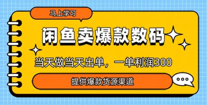 闲鱼卖爆款货源，当天做当天出单，一单利润3张-副业城