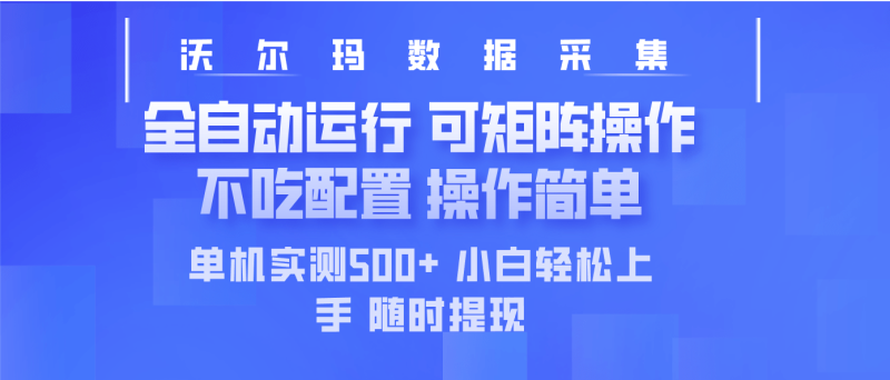 （14560期）最新沃尔玛平台采集 全自动运行 可矩阵单机实测500+ 操作简单-副业网