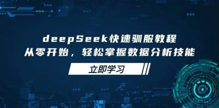 deepSeek快速驯服教程，从零开始，轻松掌握数据分析技能-副业城
