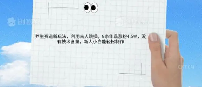 AI养生赛道新玩法，10条作品涨粉5.2W，操作简单，新人小白能轻松制作-副业网