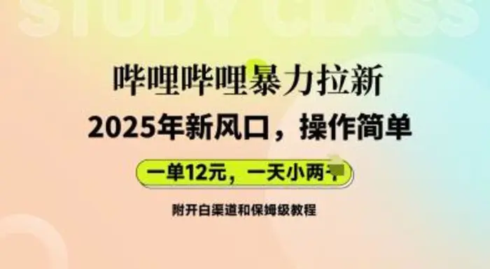 哔哩哔哩暴力拉新：2025年新风口，一单12元，一天数张(附开白渠道和保姆级教程)-副业城