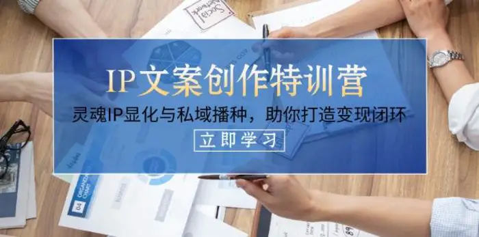 IP文案创作特训营，灵魂IP显化与私域播种，助你打造变现闭环（14节课）-副业城
