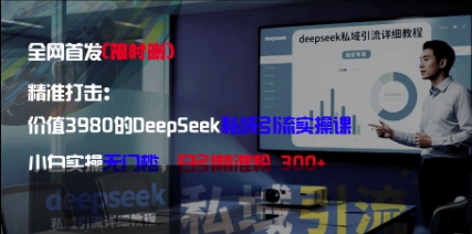 精准打击：价值3980的DeepSeek私域引流实操课，小白实操无门槛，日引精准粉300+-副业网