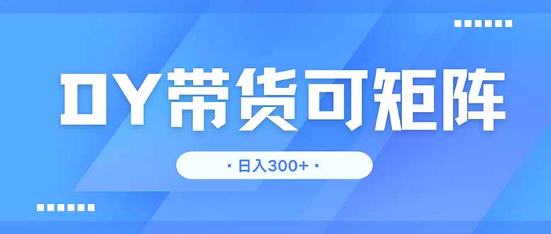 （14414期）DY带货，日入300＋矩阵无上限-副业城