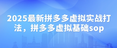 2025最新拼多多虚拟实战打法，拼多多虚拟基础sop-副业城