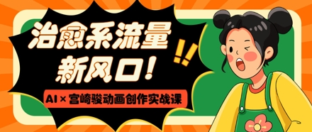 治愈系流量新风口，AI+宫崎骏动画创作实战课，从0到1打造爆款视频-副业城