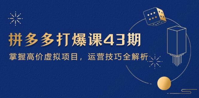 拼多多打爆课第 43 期，掌握高价虚拟项目，运营技巧全解析（15节）-副业城