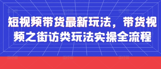 短视频带货最新玩法，带货视频之街访类玩法实操全流程-副业城