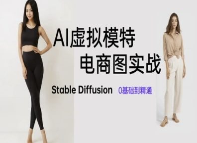 AI虚拟模特电商图实战，AI绘画Stable Diffusion 0基础到精通-副业网