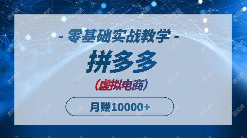 （14880期）拼多多虚拟电商，零基础实战教学，快速打爆商品，新手也能月入10000+-副业网