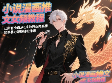 小说漫画推文女频教程，让所有小白从0成为行业内高手，简单暴力兼职轻松挣米-副业网