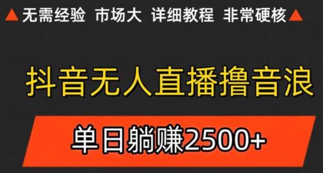 抖音无人直播6.0 简单无脑可矩阵 每天两小时轻松躺赚500+-副业网