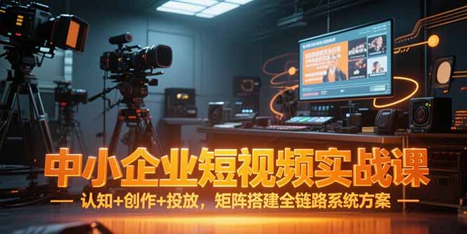 中小企业短视频实战课，认知+创作+投放，矩阵搭建全链路系统方案-副业网
