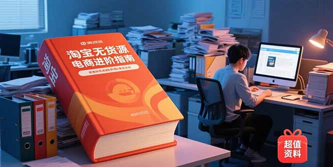 淘宝无货源电商进阶指南，包含新人课、进阶课，配套资料，蓝海选品等-副业网