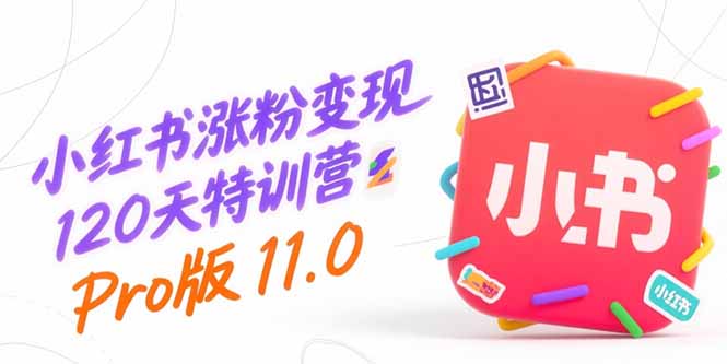 小红书涨粉变现120天特训营Pro版11.0：从0到1掌握平台运营,内容制作和变现-副业网