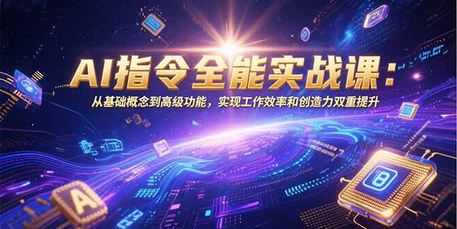 AI指令全能实战课：从基础概念到高级功能，实现工作效率和创造力双重提升-副业网
