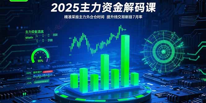 2025主力资金解码课：精准捕捉主力建仓时机，提升短线交易胜率(更新7月-副业网
