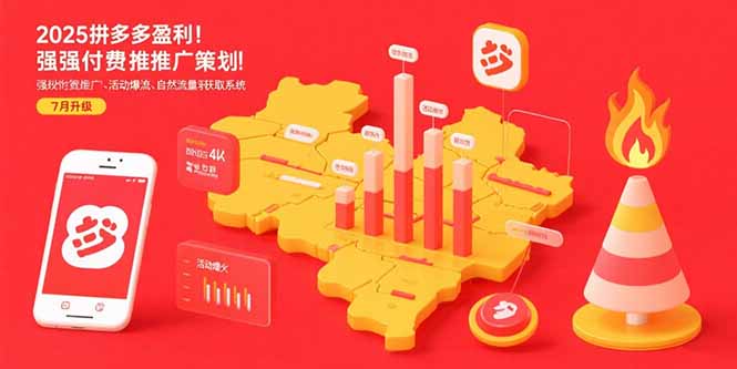 2025拼多多盈利地图：强付费推广策略/活动爆流/自然流量获取系统(7月更新-副业网