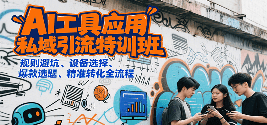 AI工具应用私域引流特训班，规则避坑、设备选择、爆款选题、精准转化全流程-副业网