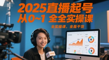 2025直播起号从0~1全实操课，全是干货-副业网