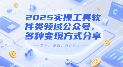 2025实操工具软件类领域公众号，多种变现方式分享-副业网
