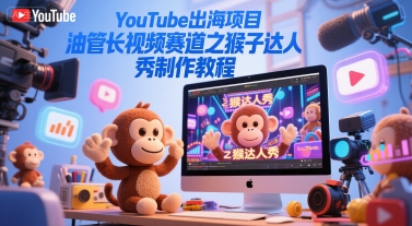 YouTube出海项目，油管长视频赛道之猴子达人秀制作教程-副业网