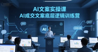 AI文案实操课，AI成交文案底层逻辑训练营-副业网