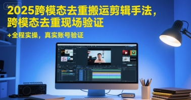 2025跨模态去重搬运剪辑手法，跨模态去重现场验证 +全程实操，真实账号验证-副业网