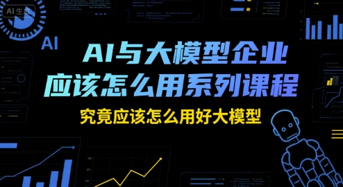 AI与大模型企业应该怎么用系列课程，究竟应该怎么用好大模型-副业网
