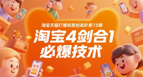 淘宝天猫打爆班原创高阶第73期，淘宝4剑合1必爆技术-副业网