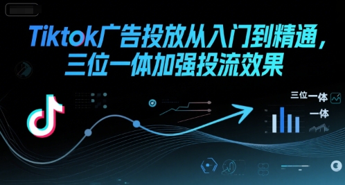 Tiktok广告投放从入门到精通，三位一体加强投流效果-副业网