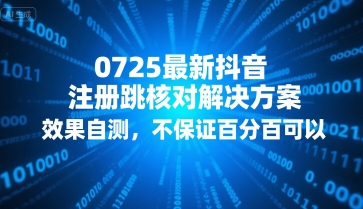 0725最新抖音注册跳核对解决方案，效果自测，不保证百分百可以-副业网