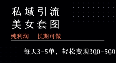私域卖套图每天3-5单   每单利润99-2张+-副业网