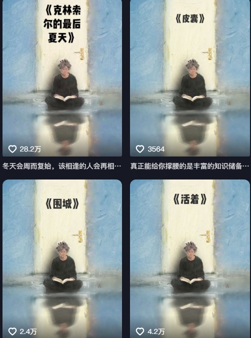 图片[2]-AI制作爆款书单，抖音42粉丝博主书单号制作拆解，单条视频28W赞-副业网