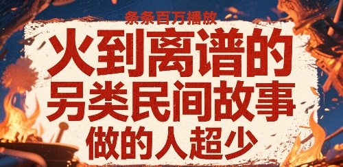火到离谱的另类民间故事，条条百W播放，做的人超少-副业网
