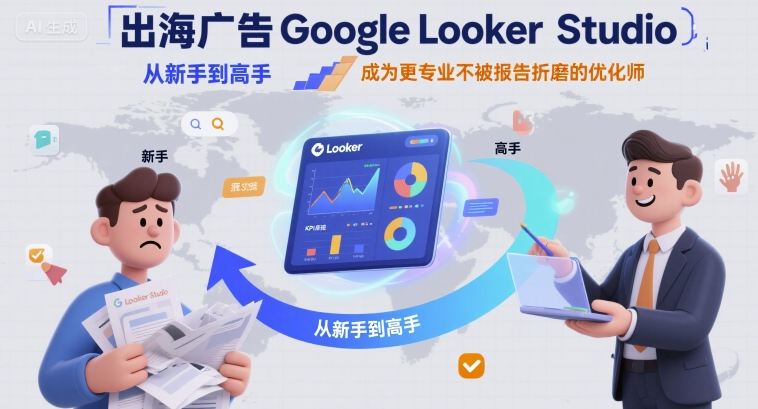 出海广告Google Looker Studio从新手到高手，成为更专业不被报告折磨的优化师-副业网