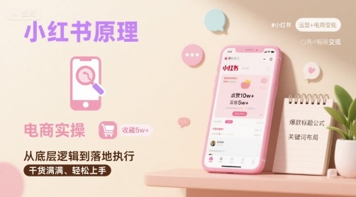 小红书原理以及详细实操流程，小红书电商教程-副业网