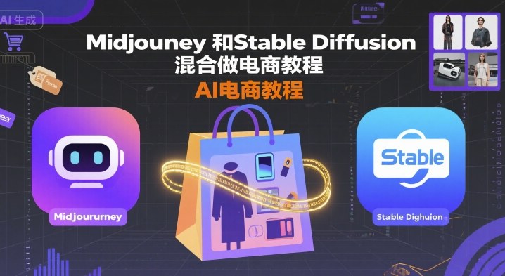Midjourney和Stable Diffusion混合做电商教程-ai电商教程-副业网
