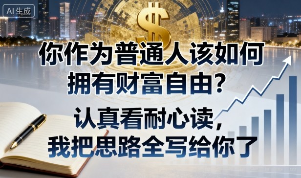 付费文章：你作为普通人该如何拥有财富自由？认真看耐心读，我把思路全写给你了-副业网