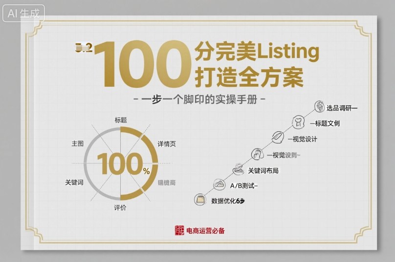 100分完美Listing打造全方案，想要完美listing必须是需要一步一个脚印的-副业网