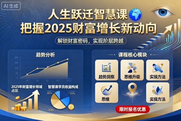 人生跃迁智慧课，把据2025财富增长新动向-副业网
