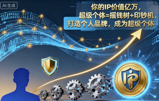 你的IP价值亿万，超级个体=摇钱树+印钞机，打造个人品牌，成为超级个体-副业网