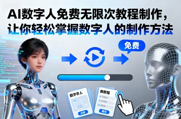 AI数字人免费无限次教程制作，让你轻松掌握数字人的制作方法-副业网