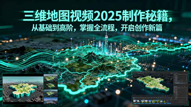 三维地图视频2025制作秘籍，从基础到高阶，掌握全流程，开启创作新篇-副业网
