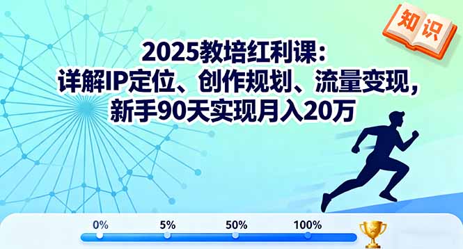 2025教培红利课：详解IP定位、创作规划、流量变现，新手90天实现月入20万-副业网