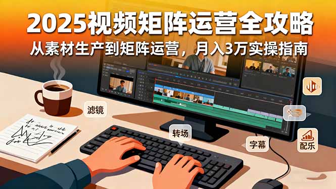 2025短视频矩阵运营全攻略：从素材生产到矩阵运营，月入3万实操指南-副业网