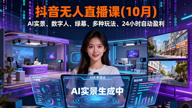 抖音无人直播课(10月-副业网