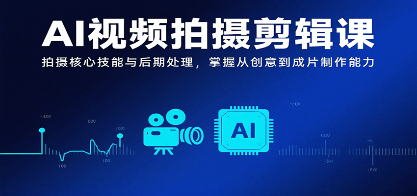 AI视频拍摄剪辑课，拍摄核心技能与后期处理，掌握从创意到成片制作能力-副业网