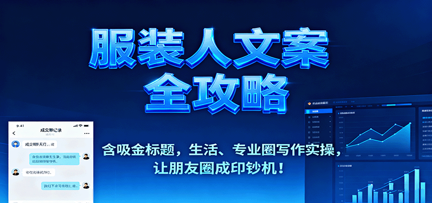 服装人文案全攻略，含吸金标题，生活、专业圈写作实操，让朋友圈成印钞机！-副业网
